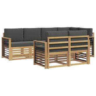 vidaXL Conjunto De Sof&aacute;s De Exterior 7 Pcs Blanco Y Antracita Vidaxl