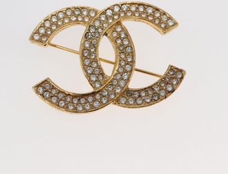 Chanel Cc Coco Brooch Metal And Rhinestone Metal Brooch Jewelry (Pre-Owned)
