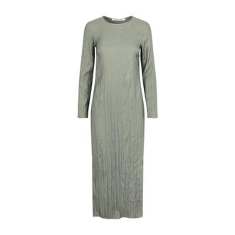 Sams&oslash;e & Sams&oslash;e Midi Jurk - Dames - Casual kleedjes - Groen - S - Polyester - Kleedjes