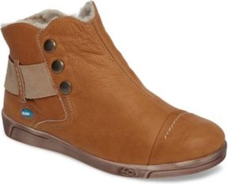 Cloud Cloud Aline Boots Womens Tan Leather Wool Lined Ankle Bootie HAWK2024