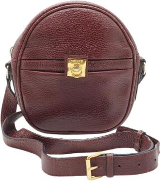 Celine Pre-owned Cross Body Bags, female, Red, Size: ONE SIZE Pre-owned Leather Cross Body Bag