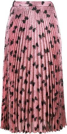 Gucci Iridescent bow lurex pleated skirt Size S