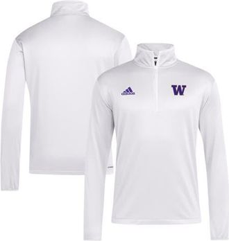 adidas Mens adidas White Washington Huskies 2024 Coaches Sideline Quarter-Zip Top at Nordstrom, Size Xxx-Large