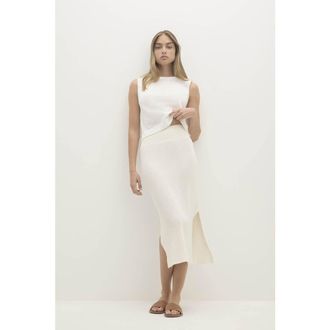 Naked Cashmere Aubrie Midi Skirt in Ecru at Nordstrom, Size Medium