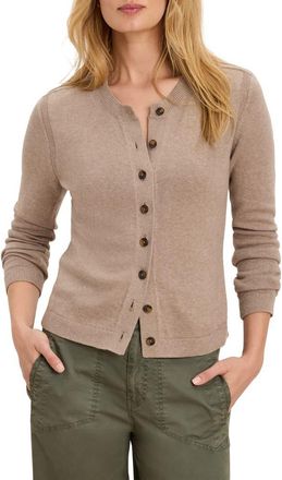 Nic+Zoe Cotton Buttoned Up Cardigan in Malt at Nordstrom, Size Xx-Large