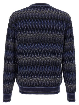 Missoni Mens Blue Wool Cardigan Clothing