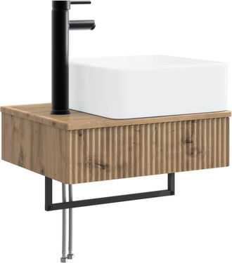 vidaXL Lavabo De Lavado Montado En La Pared Roble Artisan Vidaxl
