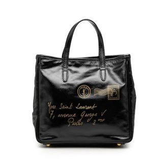 Saint Laurent Pre-owned Saint Laurent Small Textured Patent Y Mail Tote Ladies 1HI85D73DQWDR3RN