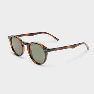 Le Specs Unisex Galavant Round Sunglasses In Tortoise