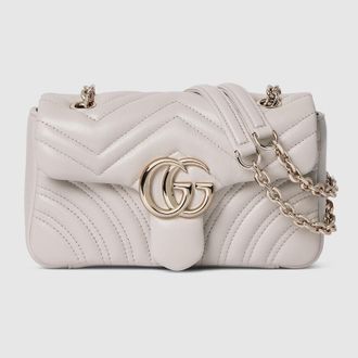 Gucci GG Marmont Small Shoulder Bag, Grey, Leather