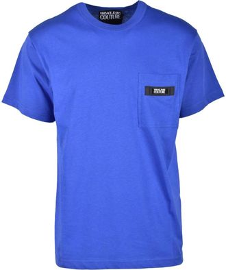 Versace Jeans Couture T-shirt - Heren - T-shirts - Blauw - M - Katoen - Tops