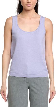 St. John Scoop Neck Cashmere-Blend Tank