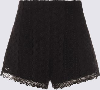 Charo Ruiz Ibiza Black Cotton Blend Shorts