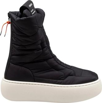 Barracuda Schoenen, Dames, Zwart, 39 EU, Zwarte & Witte Dons Enkellaarzen