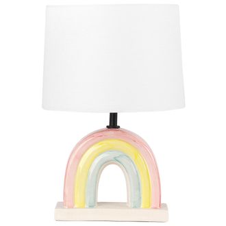 Beliani L&aacute;mpara De Cer&aacute;mica De Sobremesade Estilo Minimalista Multicolor Fabilos