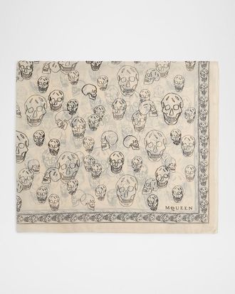 Alexander McQueen Skull Chiffon Scarf