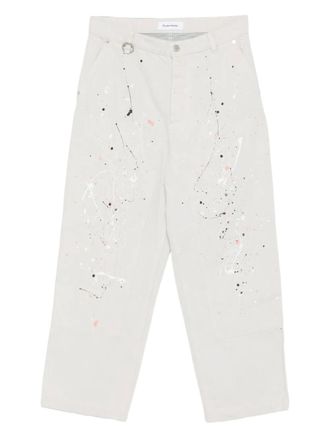 &Eacute;tudes Studio paint-splatter carpenter jeans - Neutrals