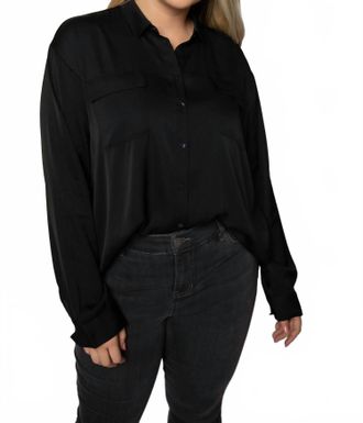 Nouvelle/Silk95Five Monte Carlo Silk Shirt - Plus In Black