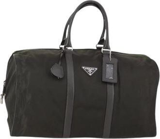 Prada Pre-owned Nylon Weekendtas - Dames - Vintage Weekendtas - Groen - ONE Size - Nylon - Vintage