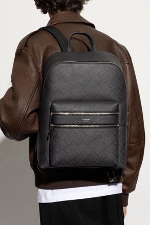Ferragamo Backpack With Monogram, Mens, Grey