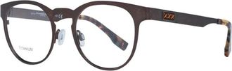 Ermenegildo Zegna Bronzen Ronde Titanium Optische Monturen - Heren - Brillen - Bruin - ONE Size - Accessoires