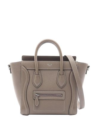Celine 2010-2025 Nano Leather Luggage Tote handbag - Grey