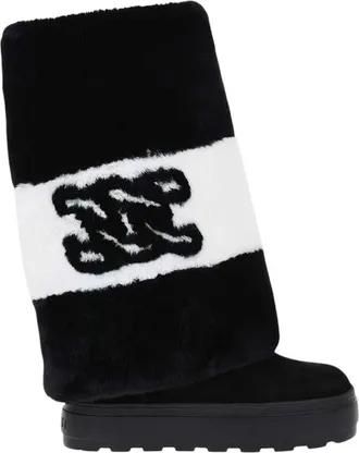 Casadei BlackWhite Suede Boots