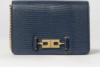 Elisabetta Franchi Mini borsa a tracolla con monogramma e logo metallico