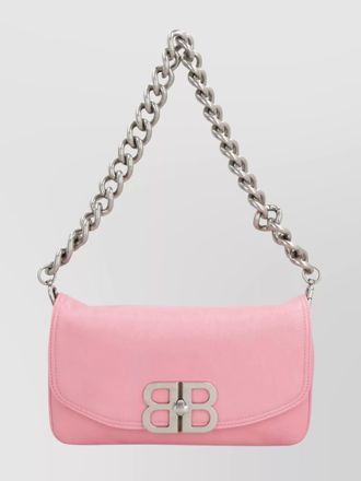 Balenciaga soft leather crossbody bag flap