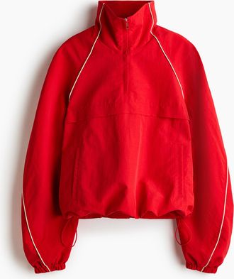 H&M Oversized Anorak aus Nylon - Knallrot