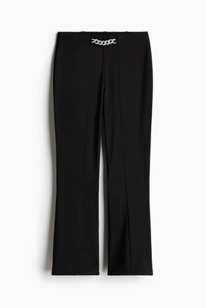 H&M Ausgestellte Hose mit Kettendetail - Schwarz
