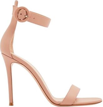 Gianvito Rossi Nude Leather Portofino Sandals Size 36.5