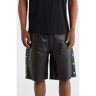 Purple Leather Tearaway Shorts in Black at Nordstrom Rack, Size 29