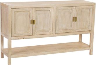 Wanderlust Deco Aparador De Madera Beige 4 Puertas 150x40x90h Cm