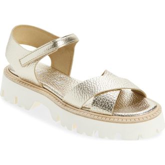Pedro Garcia Reiko Platform Sandal in Platino Cervo at Nordstrom, Size 10.5Us