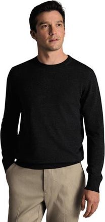CHARLES TYRWHITT Pure Merino Crew Neck Sweater in Charcoal at Nordstrom, Size Large