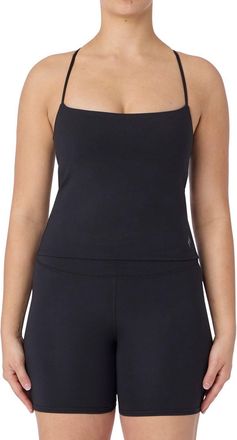 Skechers Goflex Slim Strappy Tank Polyester Dames Zwarte Actieve Top