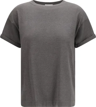 Brunello Cucinelli Womens T-Shirt Cashmere Lead Blend T-Shirts & Jerseys