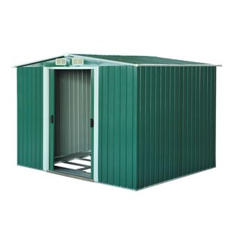 OUTSUNNY Caseta de jard&iacute;n 258x206x178 cm verde oscuro
