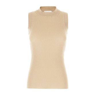 Sportmax Sportmax, Turtlenecks, female, Beige, Size: XS Spxtione Vest Top