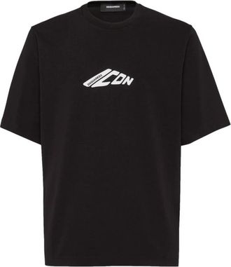 Dsquared2 Icon New Generation Loose Fit T-Shirt - Heren - T-shirts - Zwart - XS - Katoen - Tops
