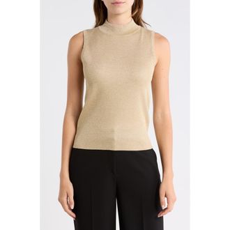 Alice & Olivia Darcey Metallic Wool Blend Sweater Tank in Gold at Nordstrom Rack, Size X-Large