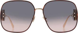 Dior Violet Pink Gradient Square Ladies Sunglasses DIORBOBBY S1U CD40050U 10Z 64