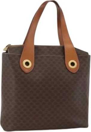 Celine Pre-owned Canvas Tote Bag - Dames - Vintage Handtas - Bruin - ONE Size - Leer - Vintage