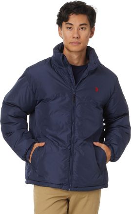 U.S.Polo Association Mens Big Channel Puffer, Classic Navy, M