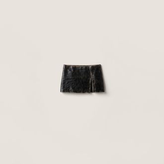Miu Miu Leather miniskirt