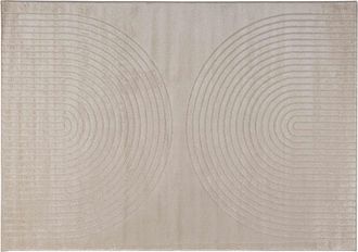 vidaXL Alfombra Interior Galati Beige 170 X 120 Cm Poli&eacute;ster Vidaxl