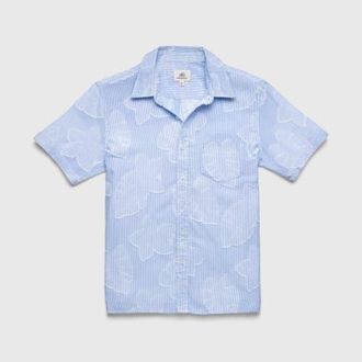 Surfside Supply Co. Joseph Striped Floral Shirt in Blue at Nordstrom, Size Xx-Large
