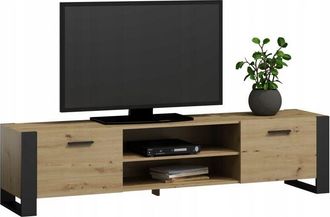 OEM Mobile Tv Alba 180 Cm In Rovere Artigianale/nero Mobile Tv Per Il Soggiorno Mk Room