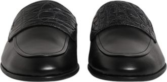 Dolce & Gabbana Black Calfskin Leather Slip On Loafers Mens Shoes